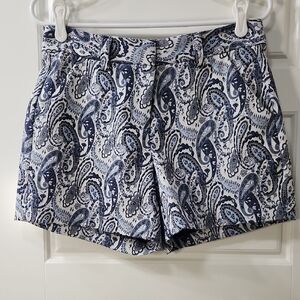 Vince Camuto Blue Paisley Women's Shorts - Size 4